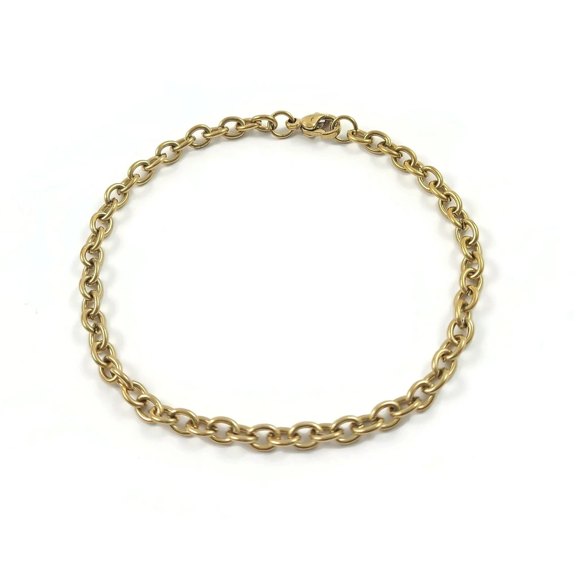 1 Chunky cable chain bracelet, Rose gold - gold - silver stainless steel