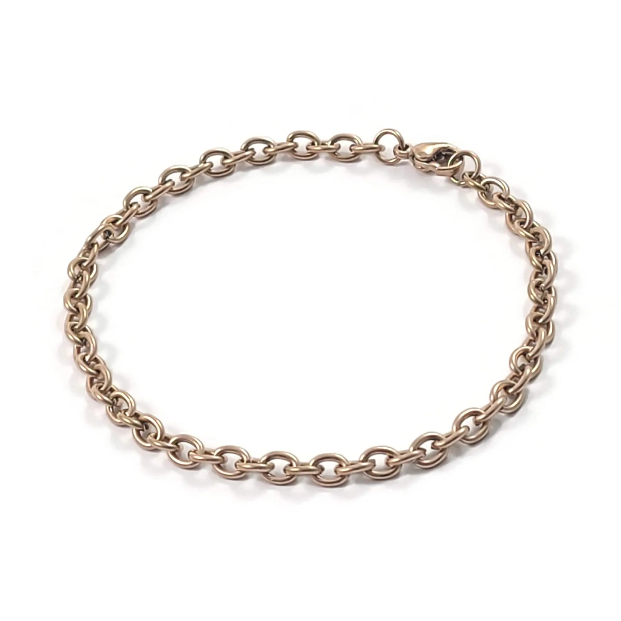 1 Chunky cable chain bracelet, Rose gold - gold - silver stainless steel