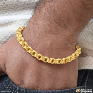 1 Gram Gold Plated Ring Into Ring Best Quality Bracelet for Men - Style D352