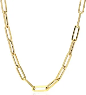 10k Large Paperclip Necklace