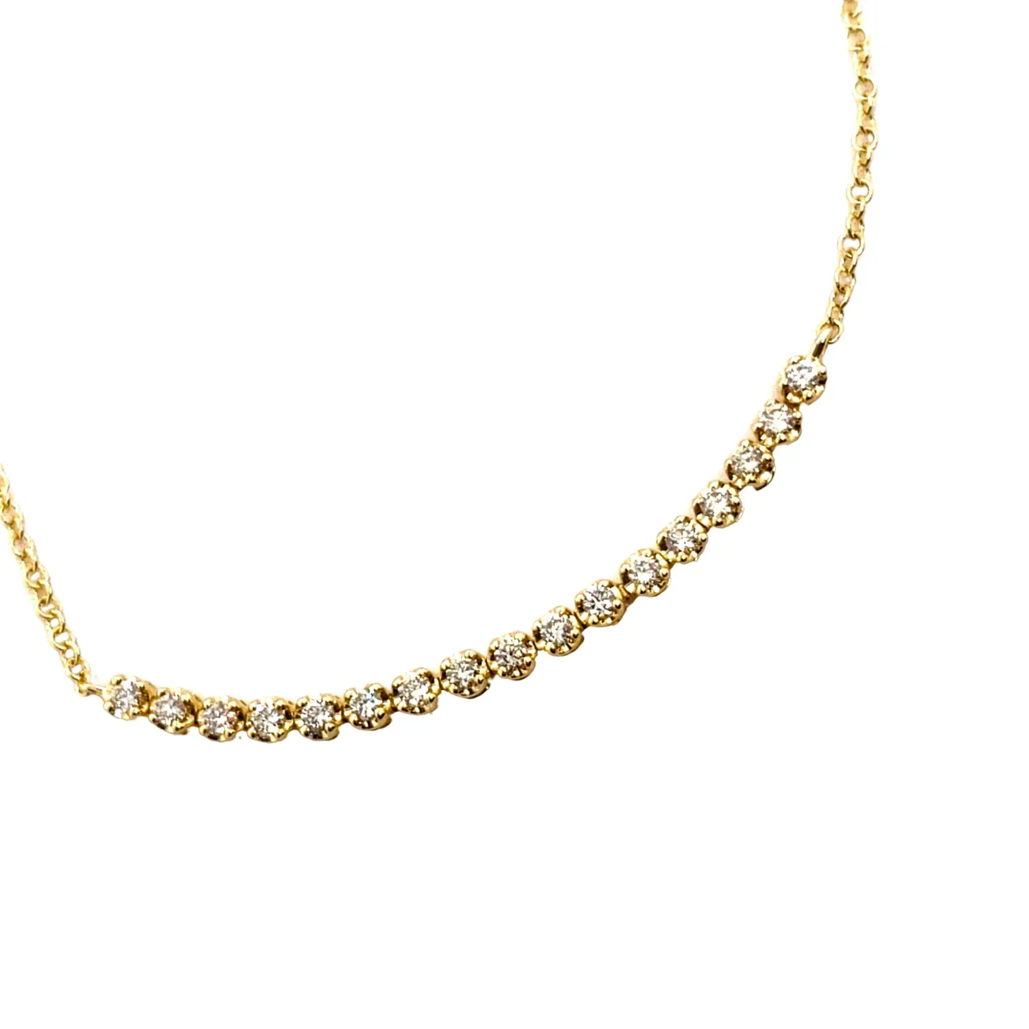 14K Diamond Tennis Hand Chain