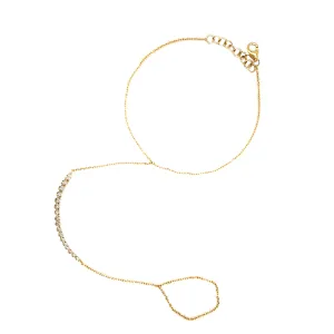 14K Diamond Tennis Hand Chain