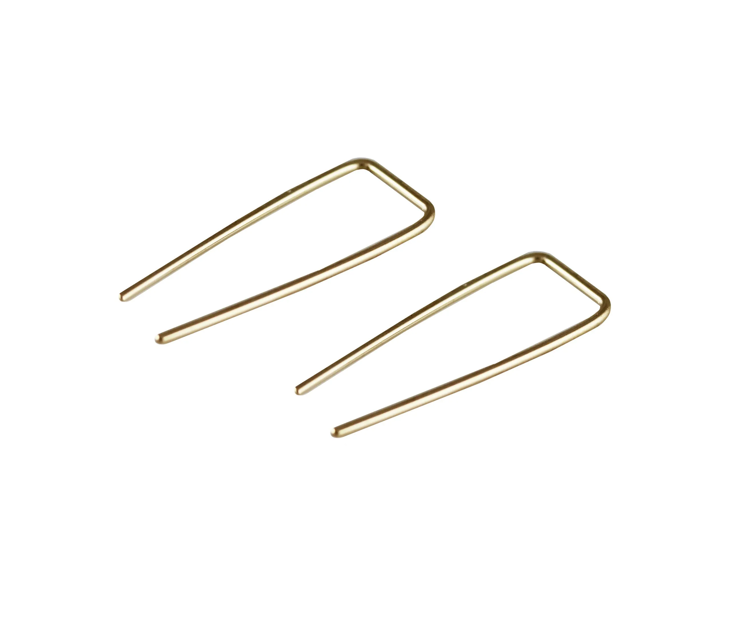 14K RECTANGLE WIRE HOOK EARRINGS
