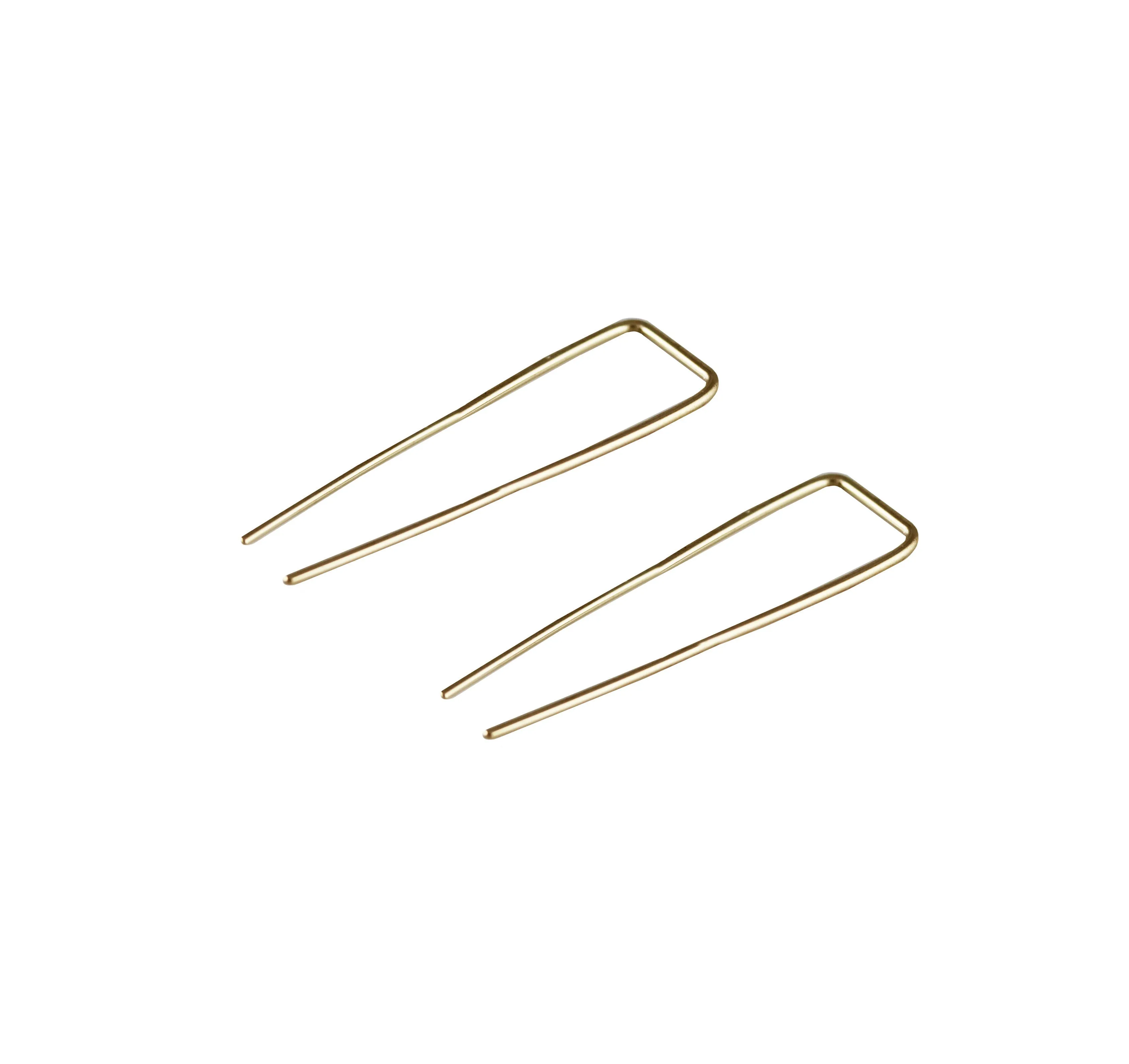 14K RECTANGLE WIRE HOOK EARRINGS