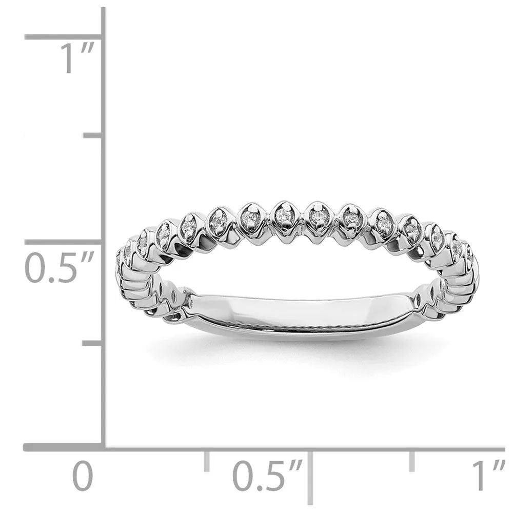 14k White Gold Stackable Expressions Diamond Ring | SK2110