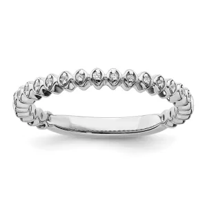 14k White Gold Stackable Expressions Diamond Ring | SK2110