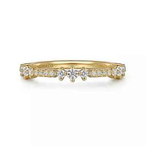 14K Yellow Gold Diamond Ladies Ring