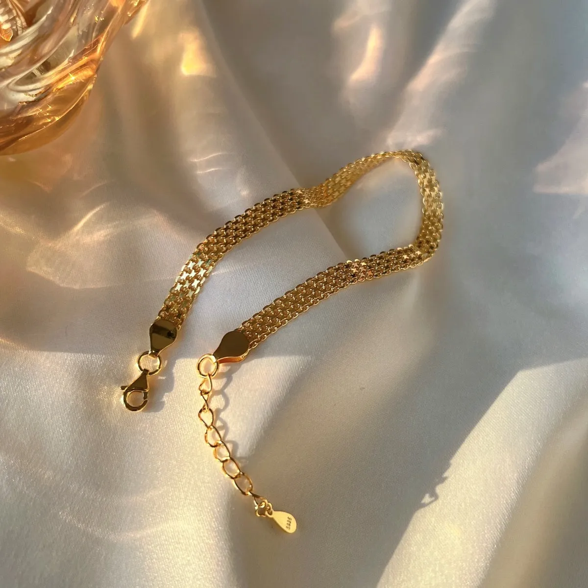 16-19cm(6.3"-7.5") 4.65mm Width Mesh Bracelet