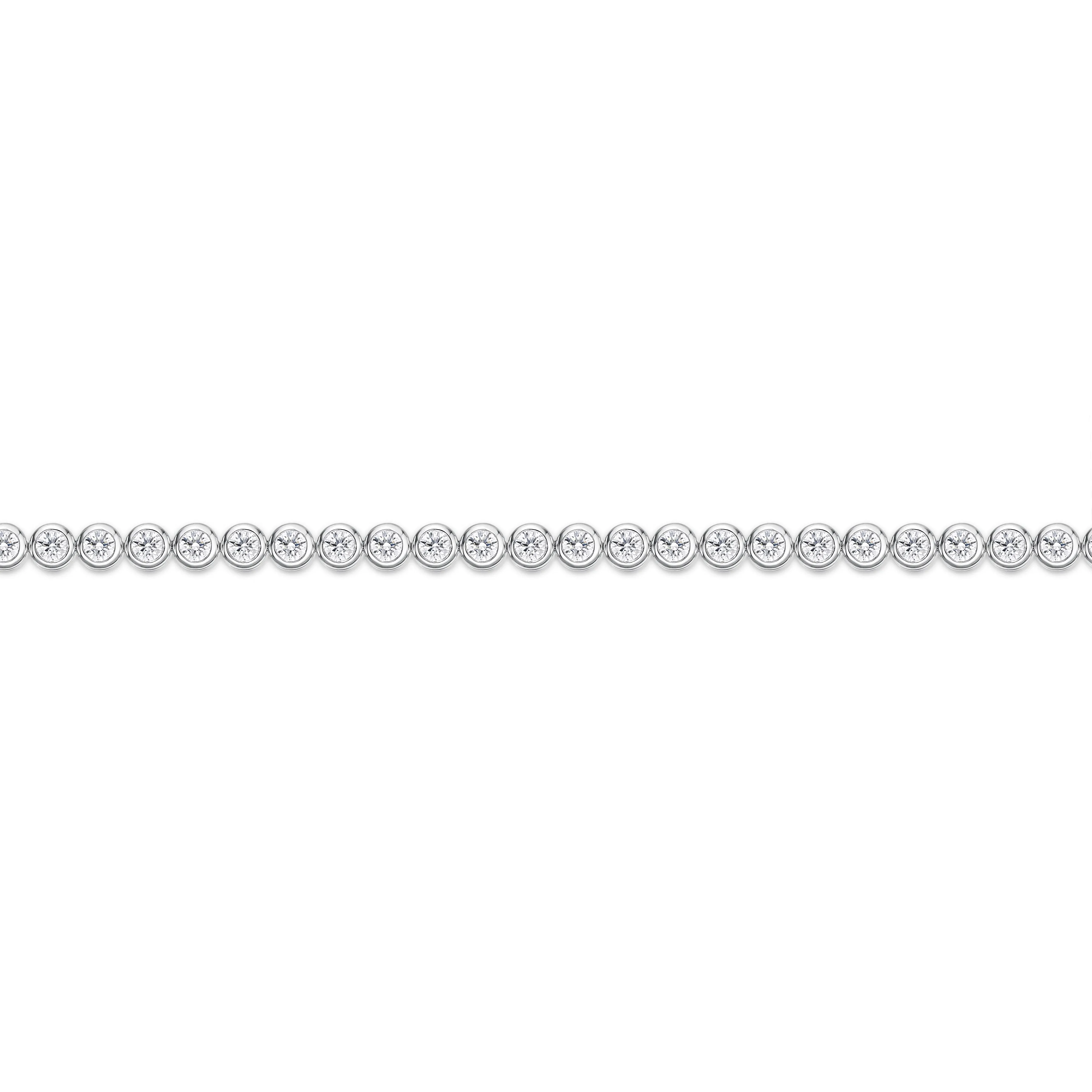 18KW BEZEL DIAMOND LINE BRACELET .92CT