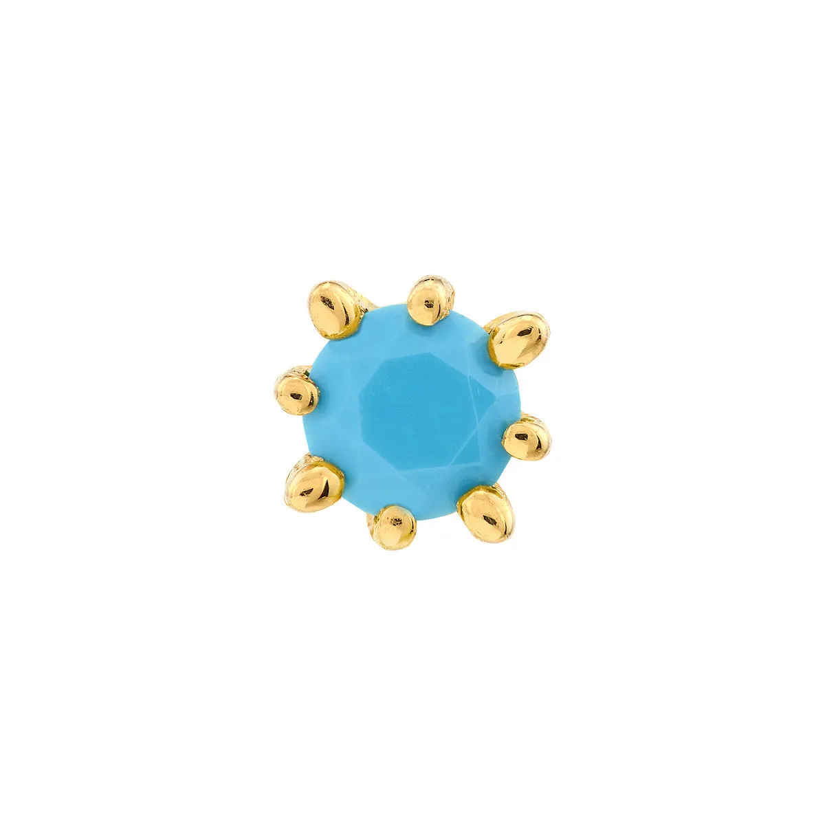 3 mm Round Turquoise Stud Earrings