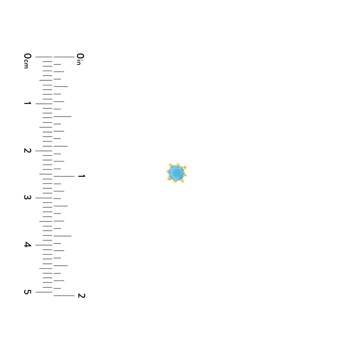 3 mm Round Turquoise Stud Earrings
