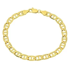 6mm 18k Gold Mariner Link Chain 8 14K Gold Filled