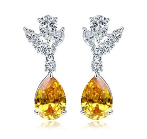 Amber Love Dangle Earrings