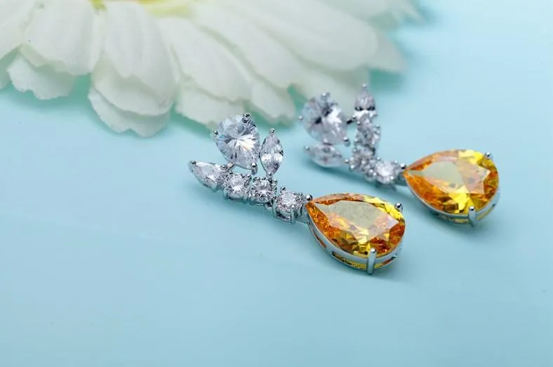 Amber Love Dangle Earrings