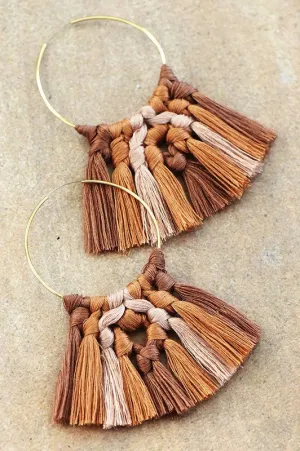 Amber Macrame Earrings