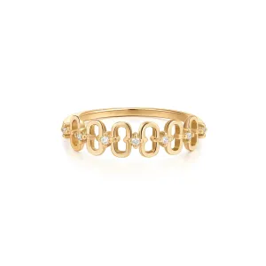 ANASTASIA | Diamond Paper Clip Stackable Ring