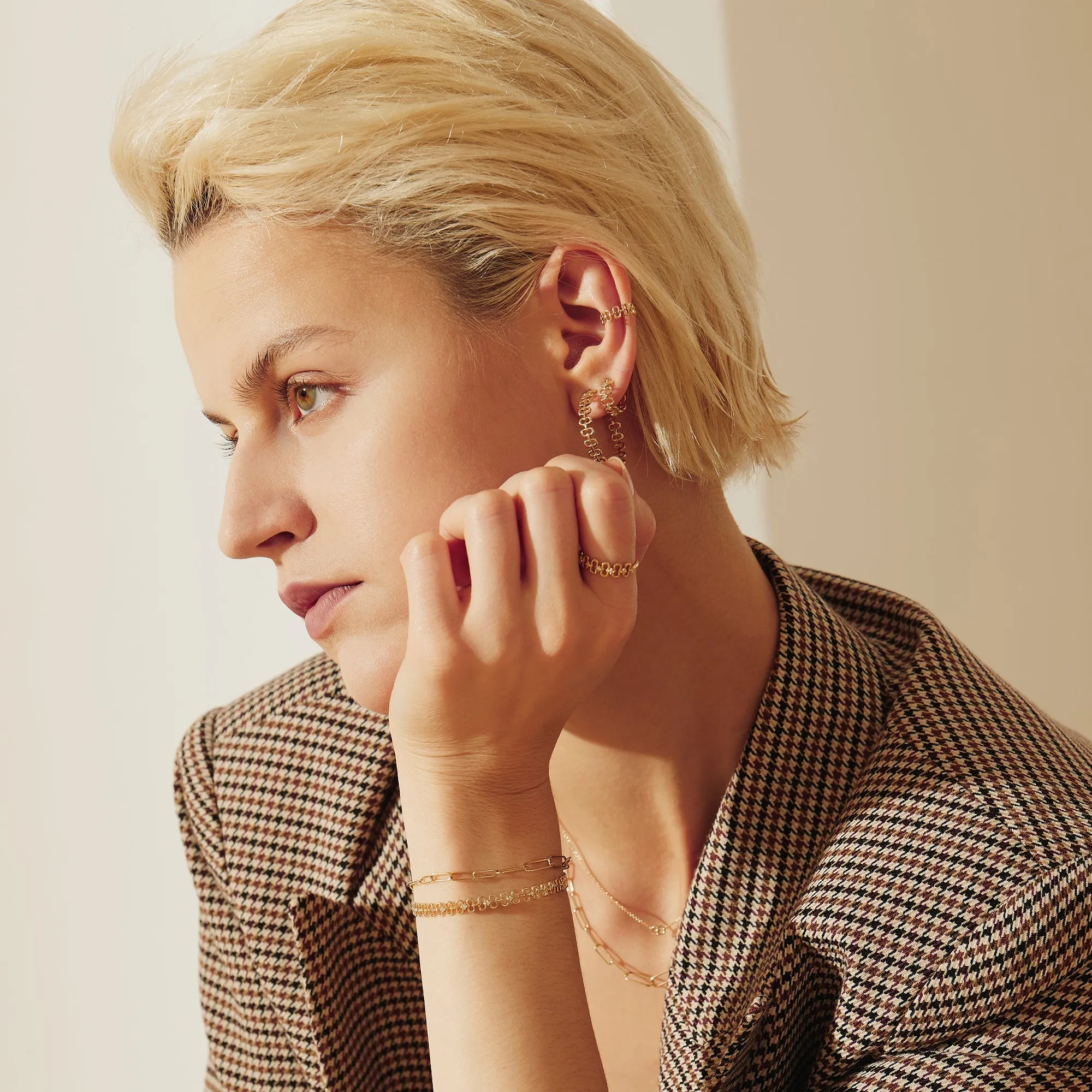 ANASTASIA | Diamond Paper Clip Stackable Ring