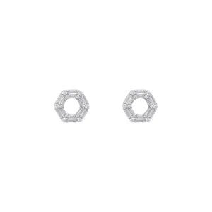 AVELINE BAGUETTE SILVER EARRINGS