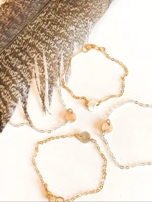 B350 - Simple disc custom stamped bracelet
