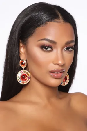 Bella Gem Drop Earrings - Gold/Multi