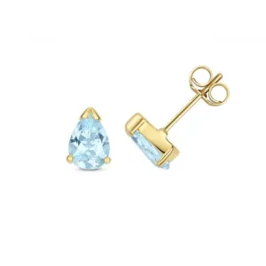 Blue Topaz Pear Shape Stud Earrings ED411BT