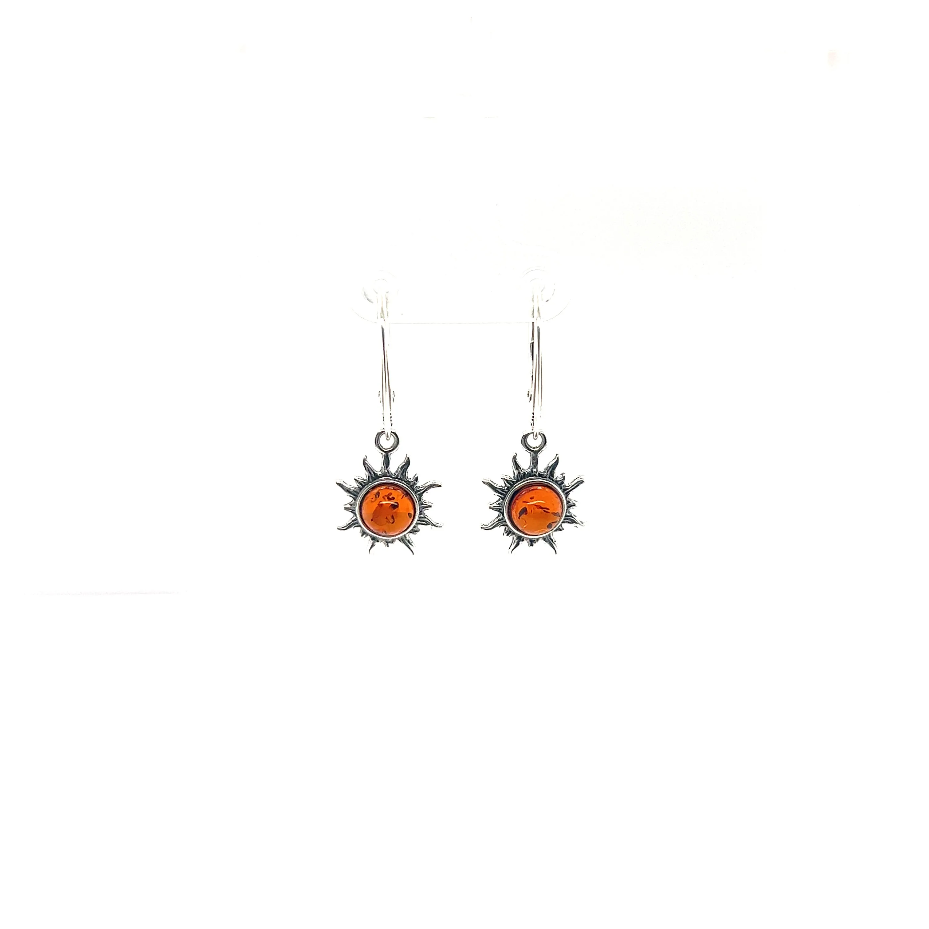 Brilliant Baltic Amber Sun Earrings