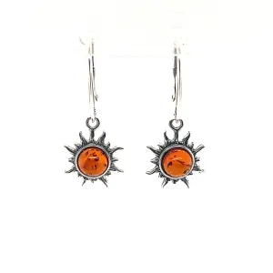Brilliant Baltic Amber Sun Earrings