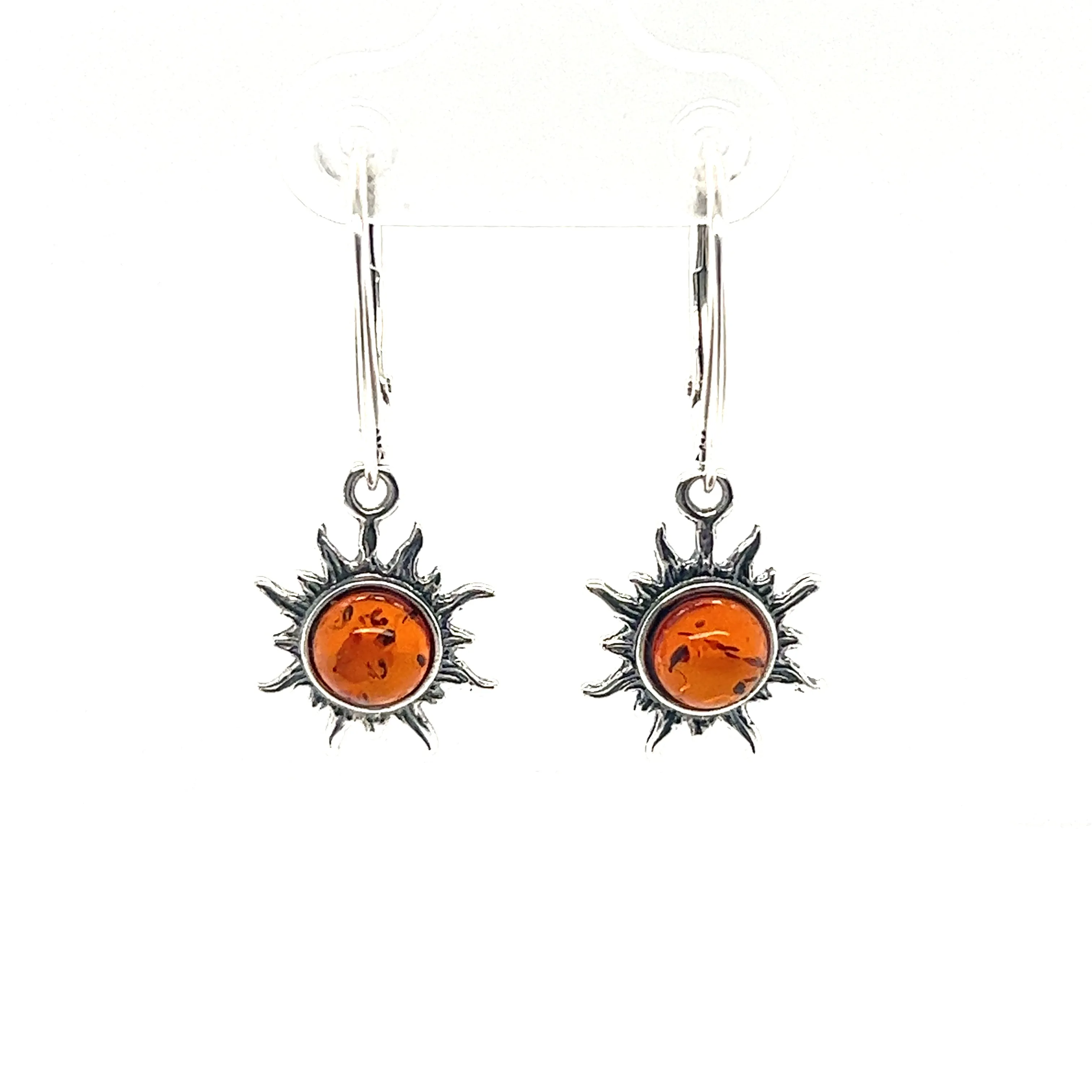Brilliant Baltic Amber Sun Earrings