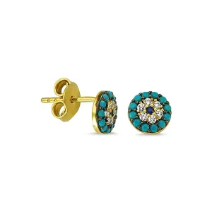 CALISTA TURQUOISE EVIL EYE EARRINGS