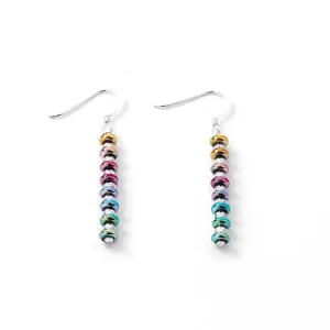 Carrie Elspeth Ombre Rainbow Haematite Gemstone Drop Earrings