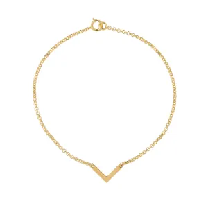 Chevron Bracelet in Gold