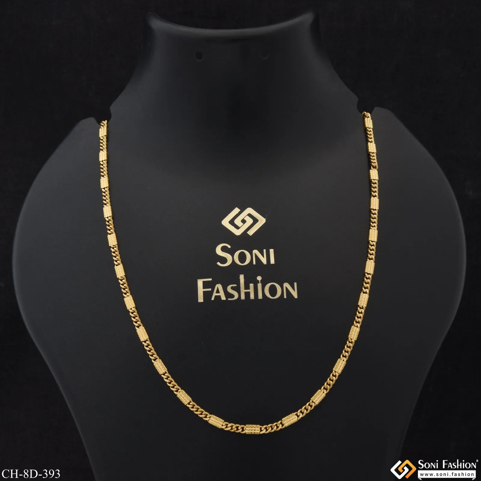 Chic Design Superior Quality Gold Plated Link Chain for Men - Style D393