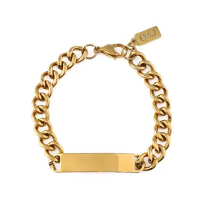 Chunky Chain ID Bar Bracelet - Orelia & Joe