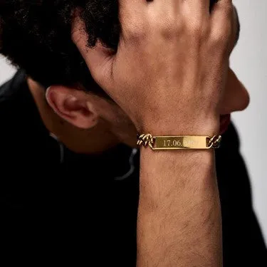 Chunky Chain ID Bar Bracelet - Orelia & Joe