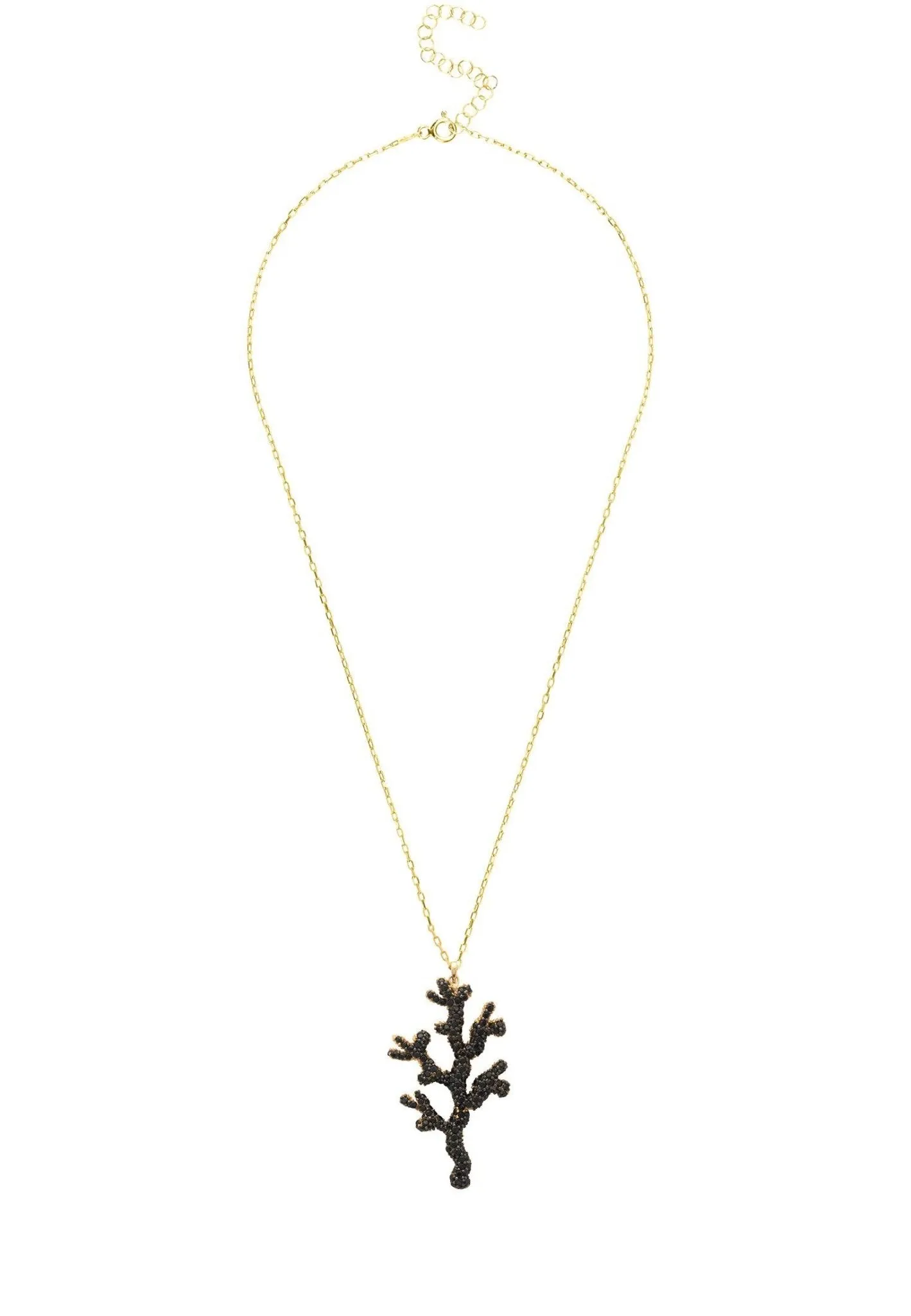 Coral Reef Necklace Black Cz