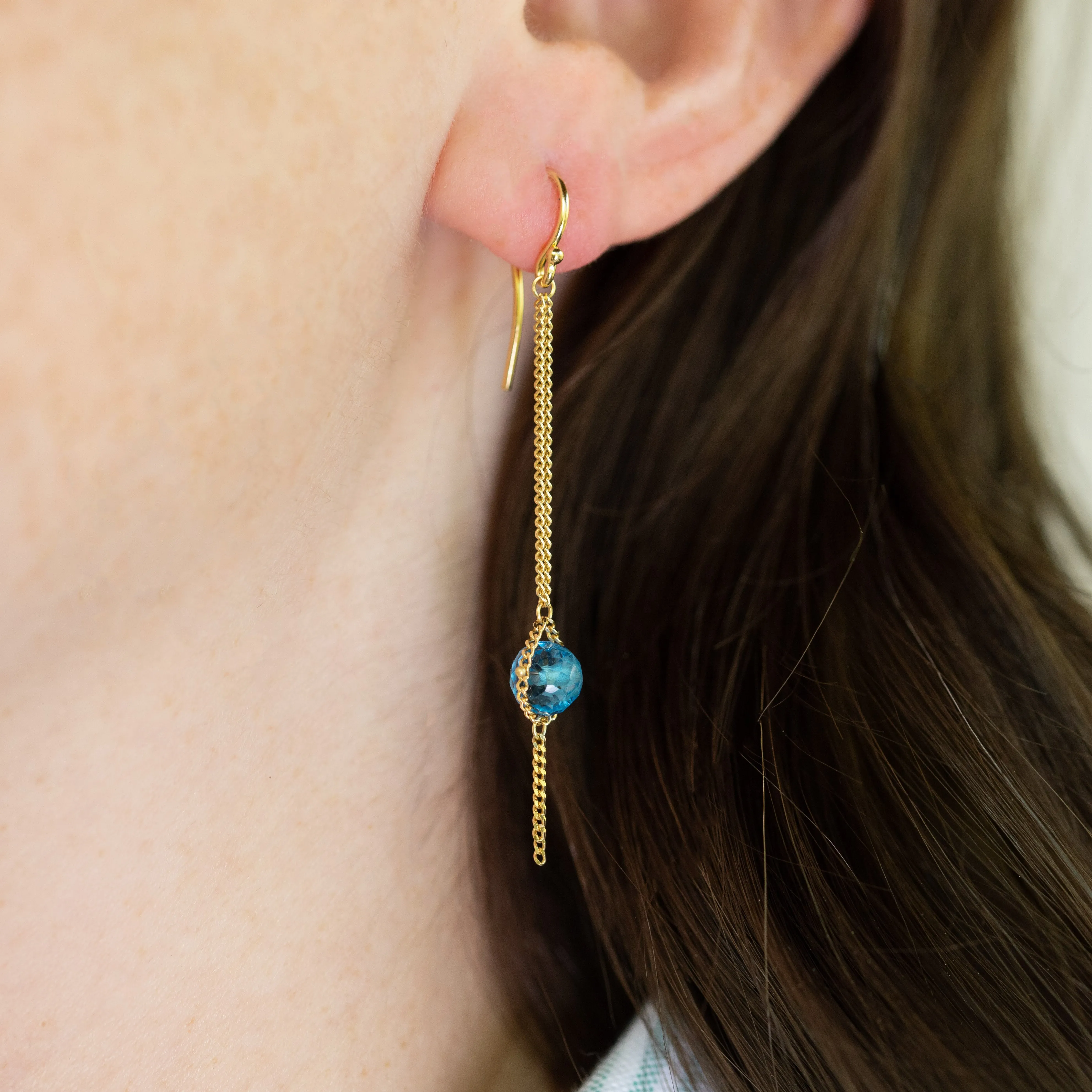 Dewdrop Earrings in London Blue Topaz