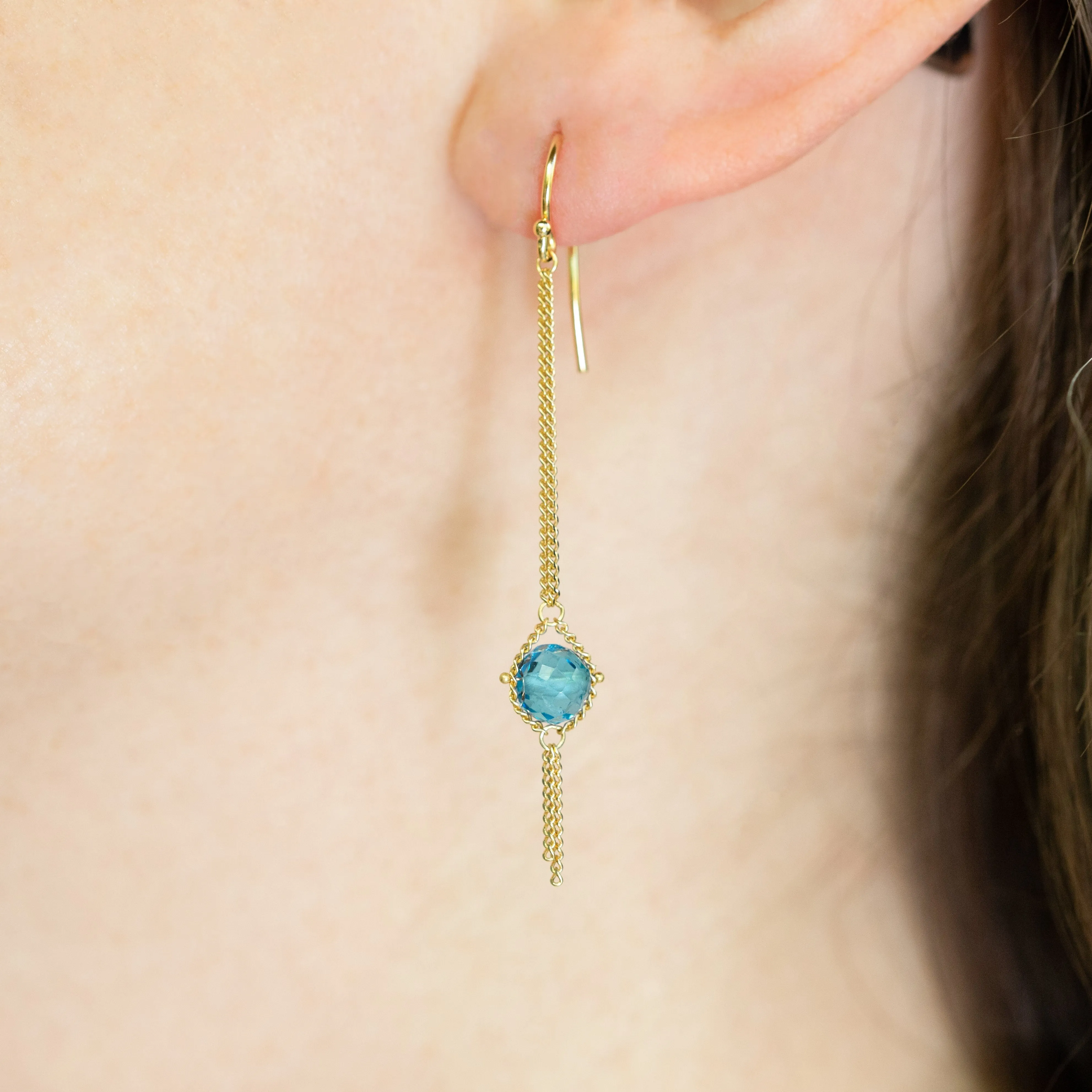 Dewdrop Earrings in London Blue Topaz