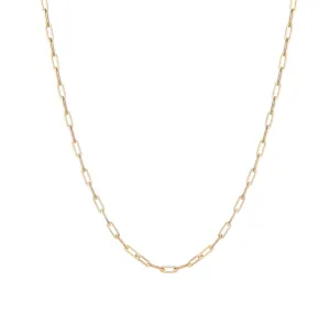 Elle Sterling Silver or Gold Plated Paperclip Link Chain