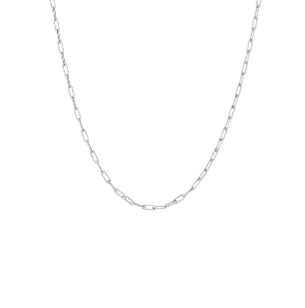 Elle Sterling Silver or Gold Plated Paperclip Link Chain