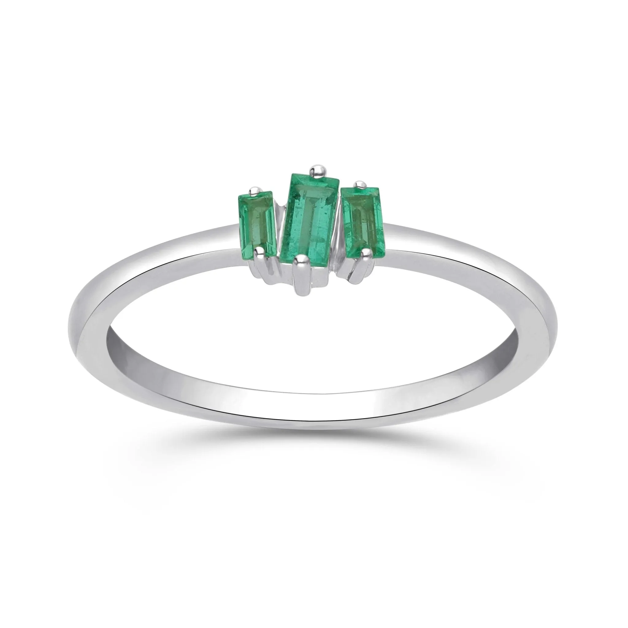 Emerald Trio Stackable Ring - YG