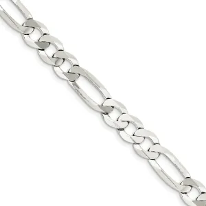 Figaro .925 Sterling Silver Chain Bracelet