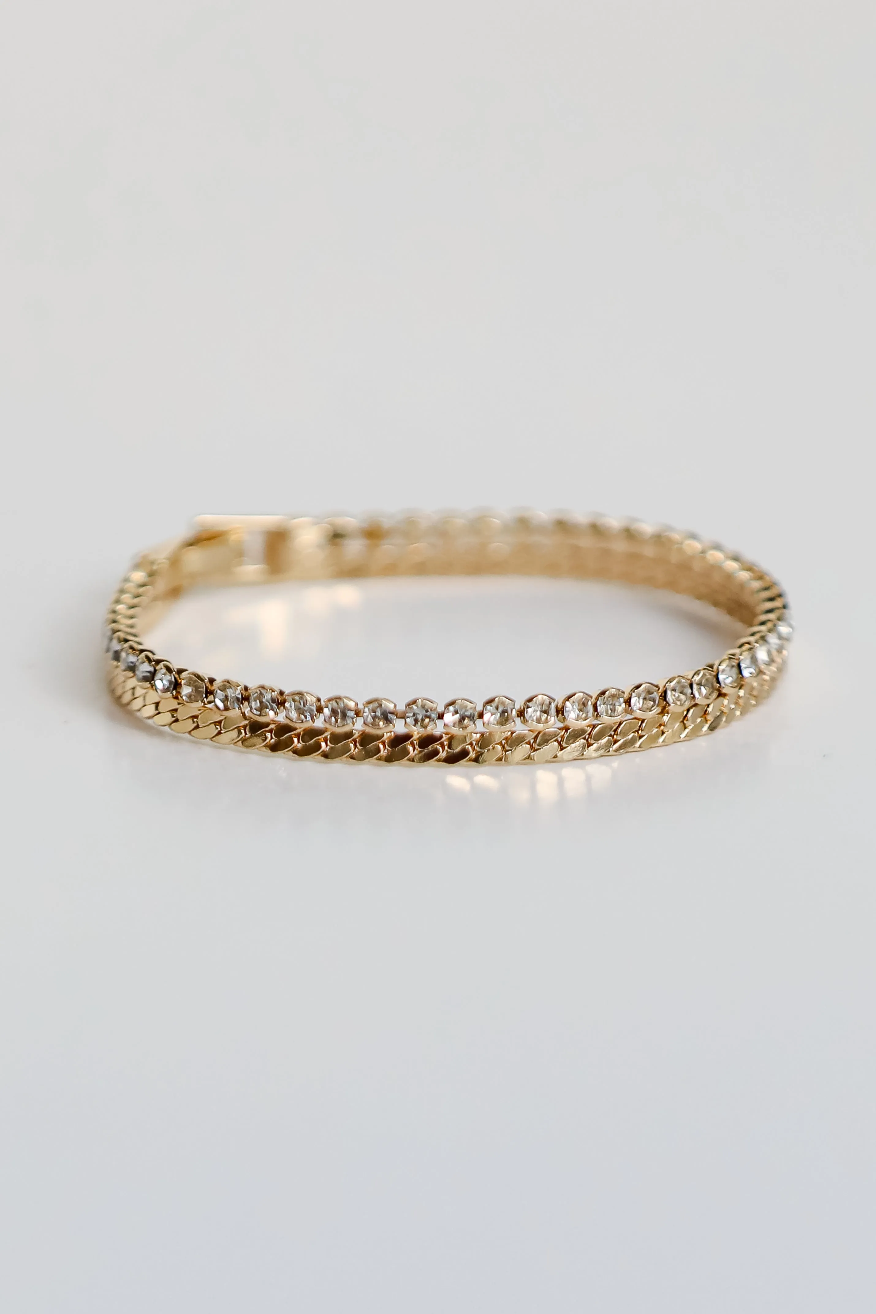 Gabriella Gold Rhinestone Chain Bracelet