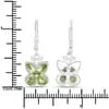 Gemstone Butterfly Drop Earrings Sterling Silver Tanzanite or Aquamarine