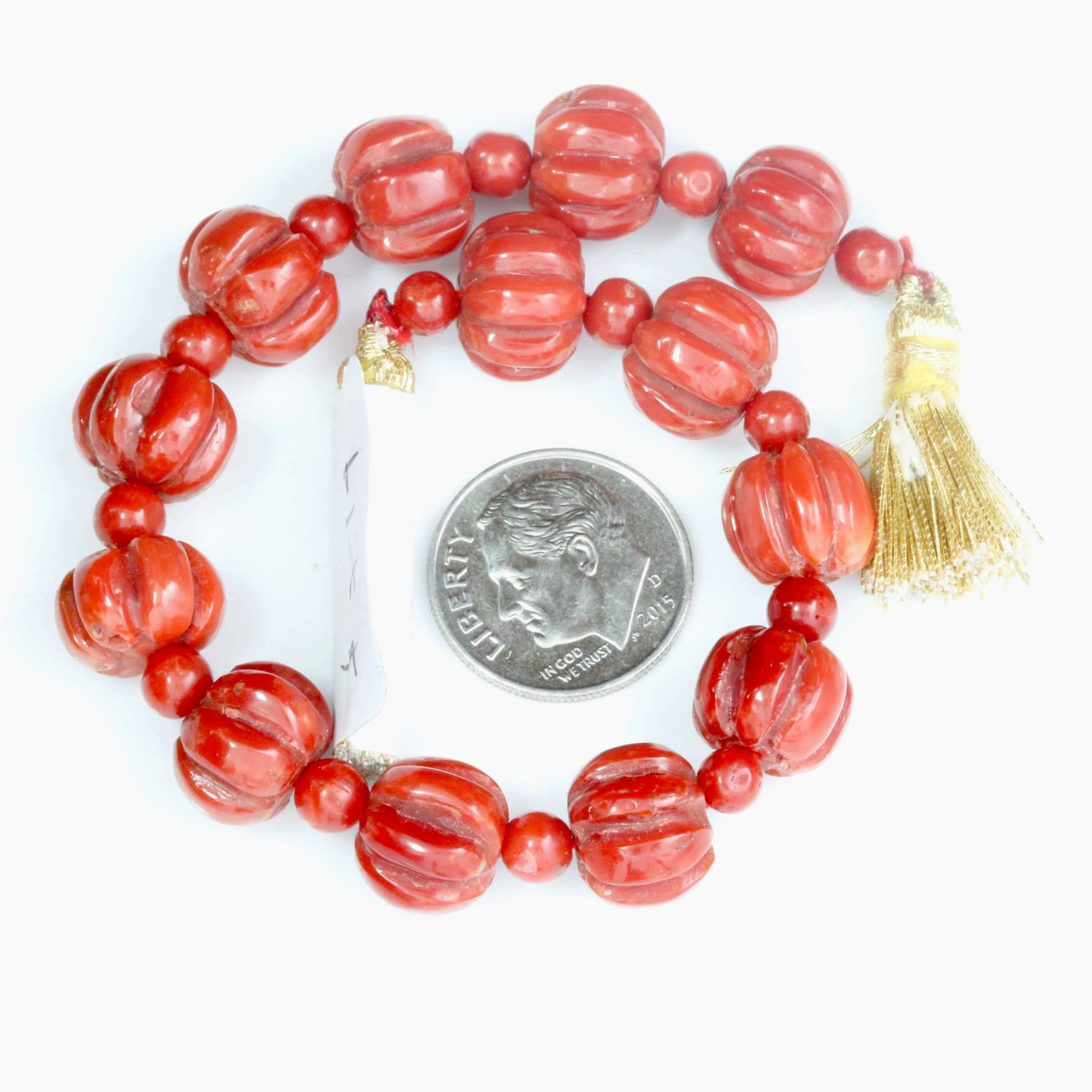 Genuine Italian Coral Beaded Strand 100% Natural Italian Coral Untreated Coral Coral Gemstone Carved Coral Natural Coral Beads SKU: 6142984