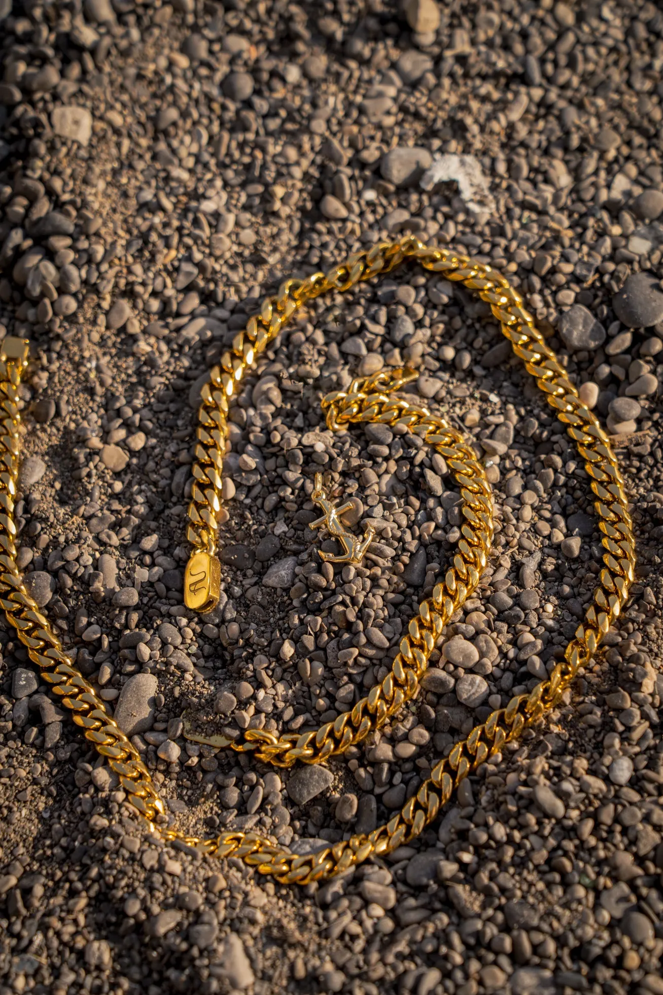 Gold Cuban Link Chain and Bracelet Set - 8 mm