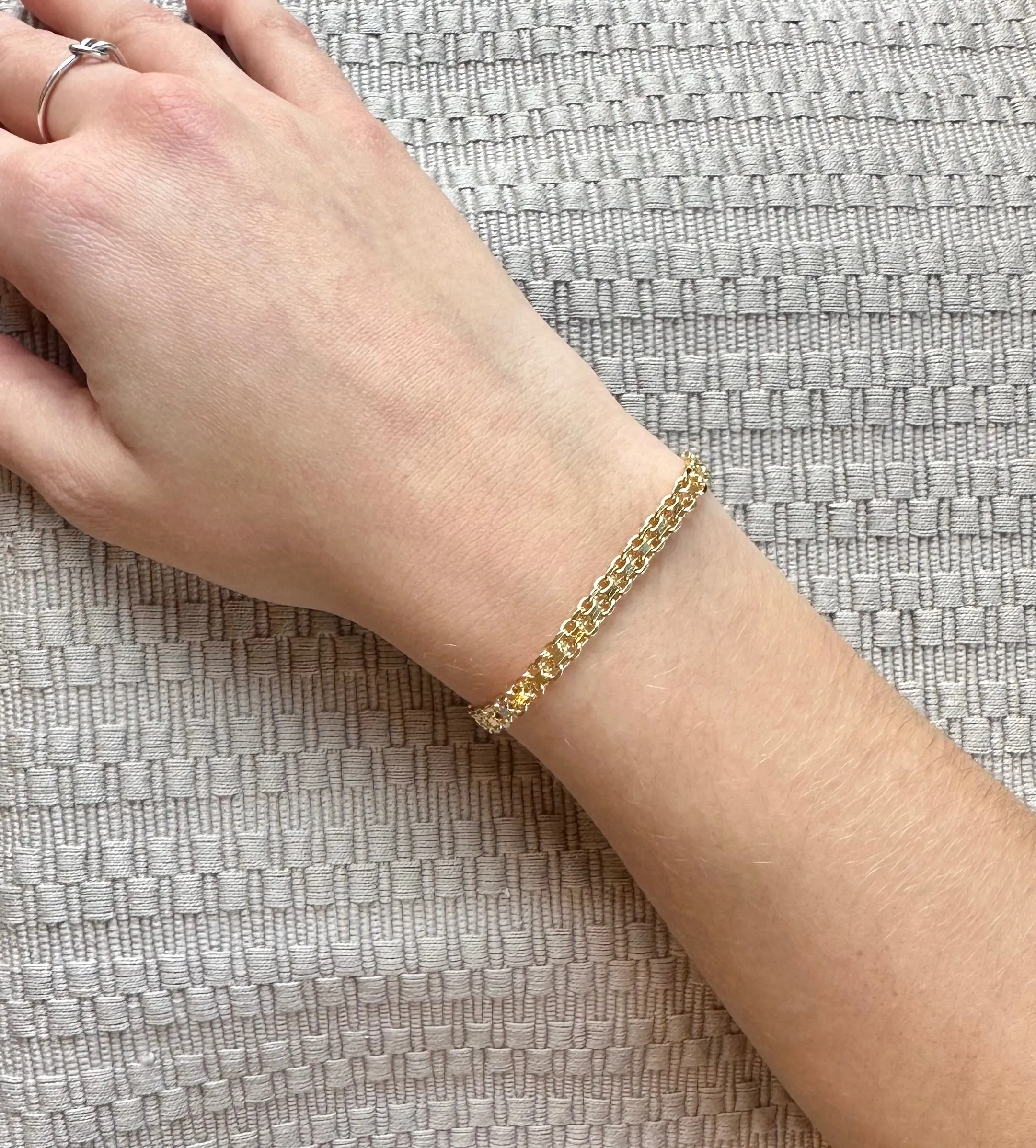 Gold Filled Fancy Links Bracelet