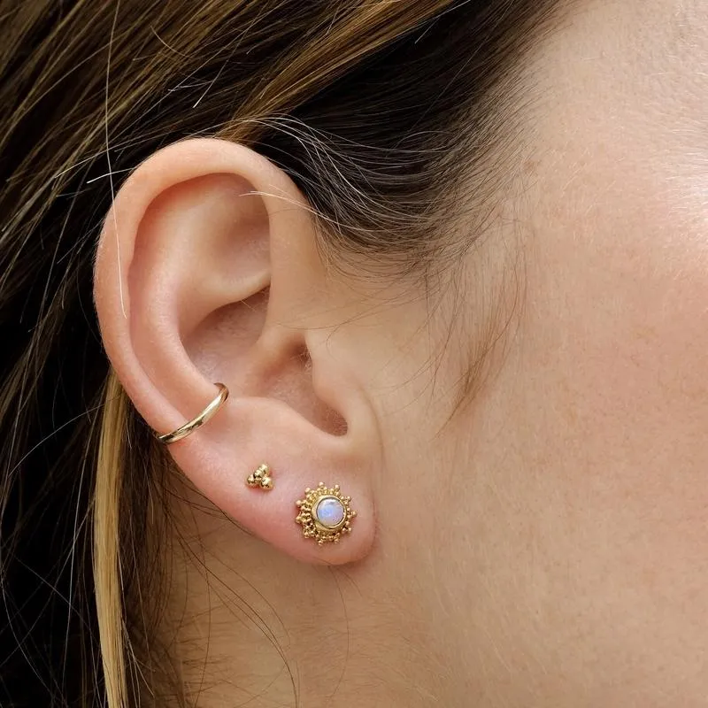 Granule Stud, Silver