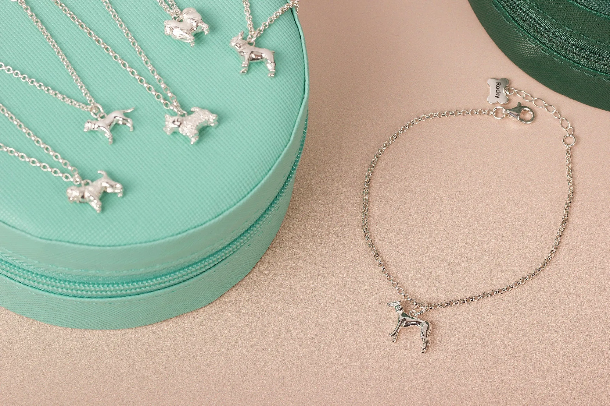 Guinea Pig Dainty Chain Bracelet - Personalised - Sterling Silver