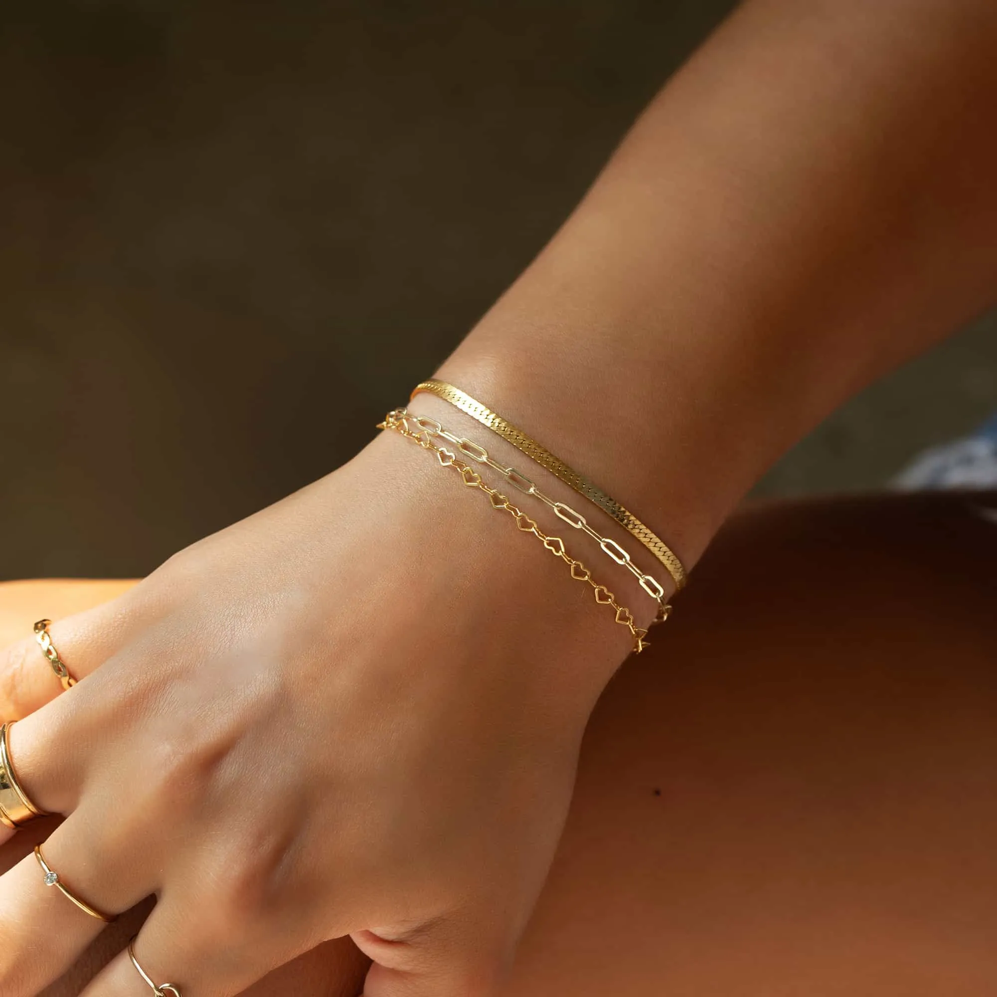 Heart Link Chain Bracelet