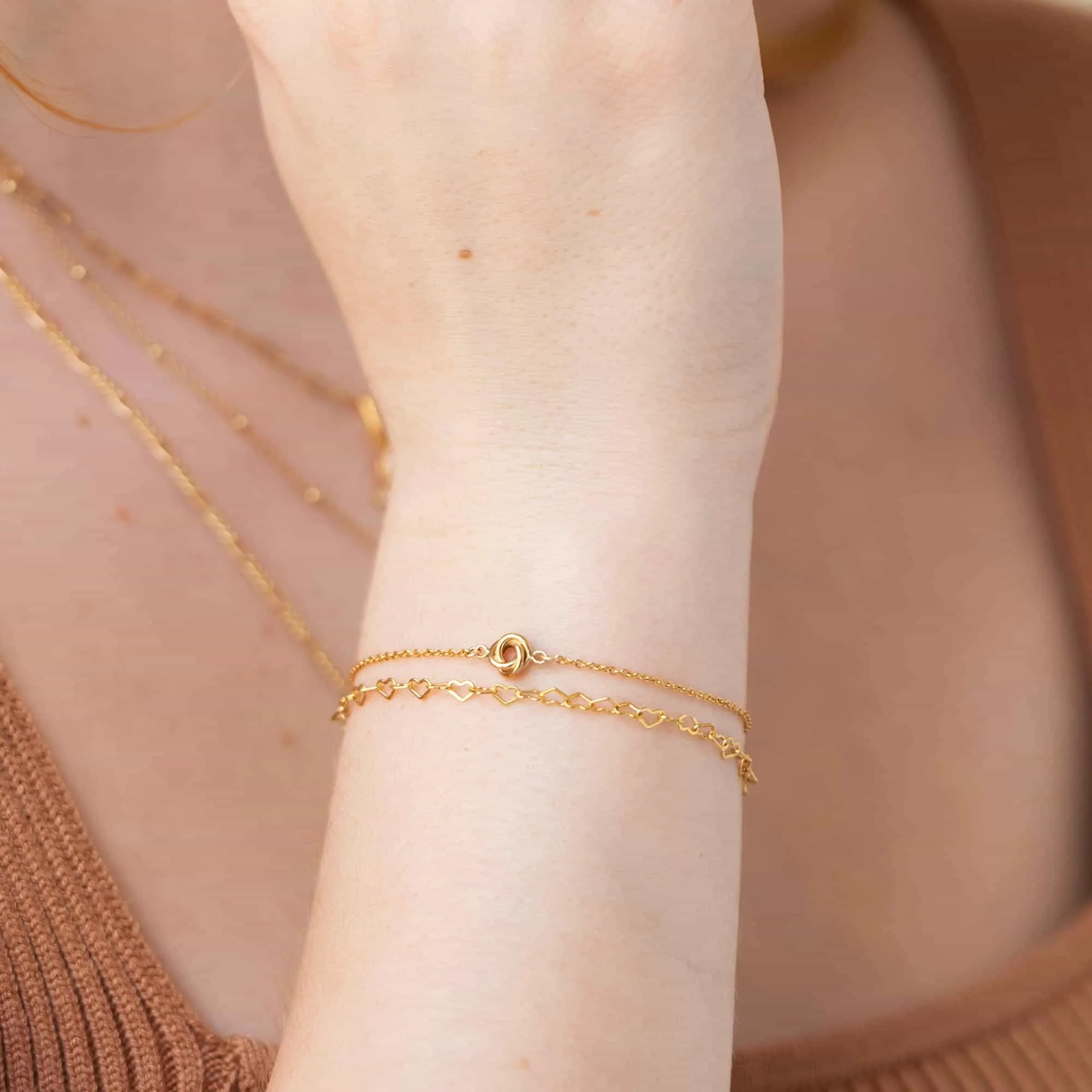 Heart Link Chain Bracelet
